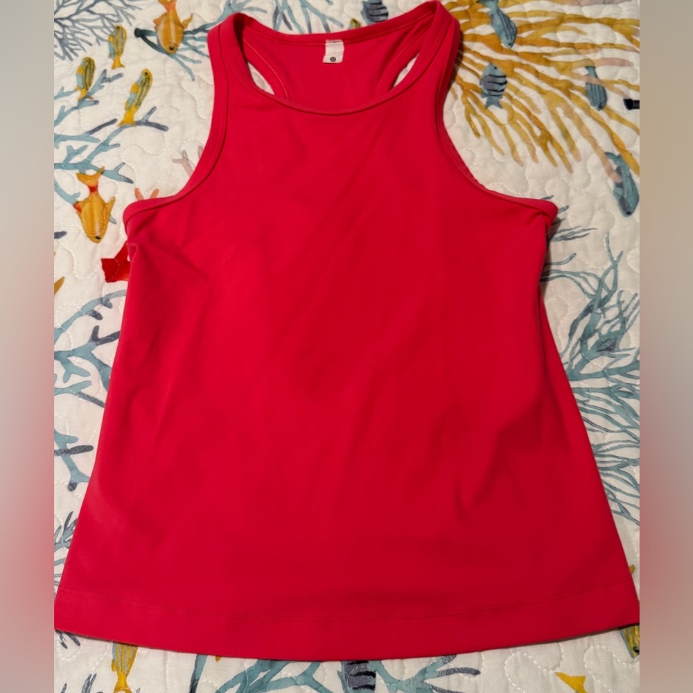 Lululemon bright pink workout top size 6